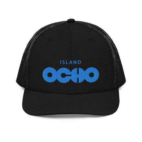Ocho Black and Blue Trucker Cap
