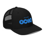 Ocho Black and Blue Trucker Cap